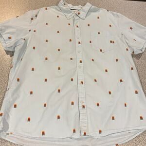 Goodthreads Light Blue Short Sleeve Shirt with Popsicle Print Size XXL